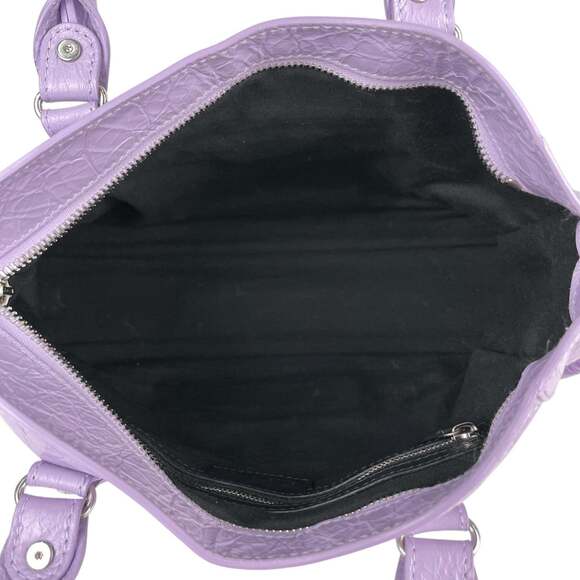 Balenciaga Le City Handbag, 2-Way Shoulder Bag, Leather, Purple, 797789, Women's - Picture 13 of 14